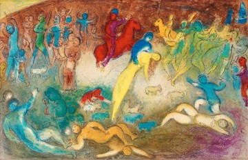 水の中のヌード 現代 マルク・シャガール Oil Paintings